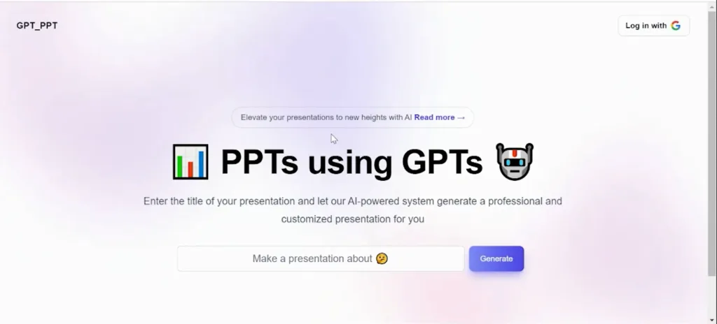 GPT-PPT Quickly create structured presentations on any topic using GPT-PPT find Free AI tools directory Victrays