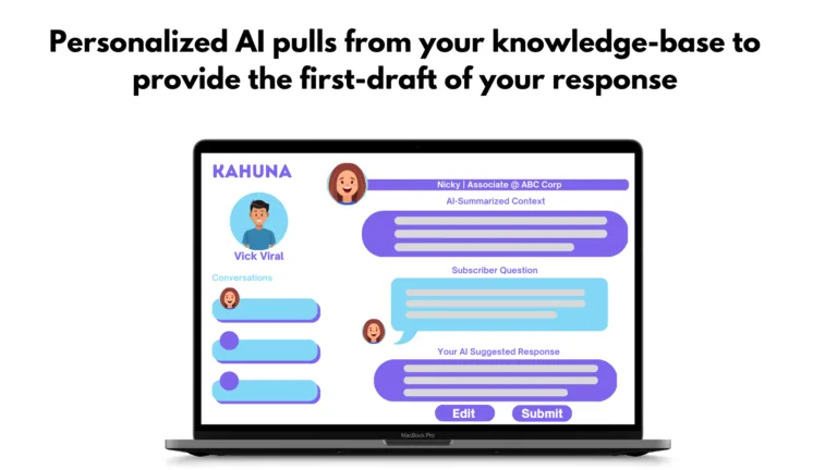 Kahuna AI Kahuna helps experts monetize their expertise. Easily sell subscriptions to answer a set number of questions