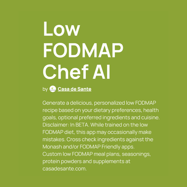 Low FODMAP Chef AI-Introducing the power of AI to simplify the low FODMAP diet. Generate personalized low FODMAP recipes based on your unique needs-Free-AI-tools-directory-Victrays