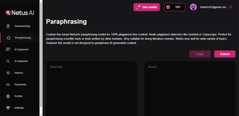 Netus AI Netus AI paraphrasing model is designed to help you rephrase text while preserving its meaning. find Free AI tools directory Victrays