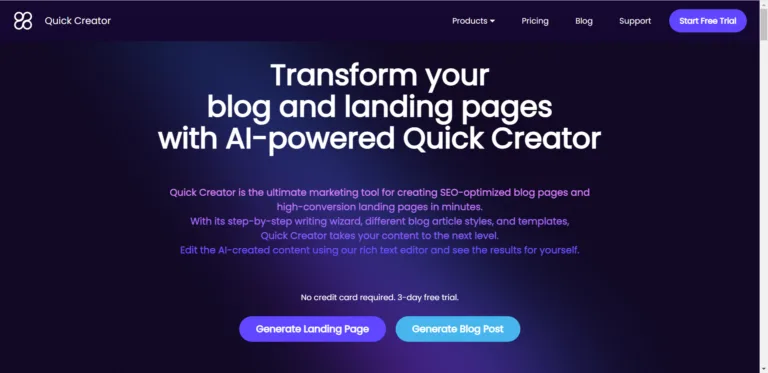 Quick Creator-Quick Creator is the ultimate marketing tool for creating SEO-optimized blog pages and high-conversion landing pages in minutes. With its step-by-step writing wizard