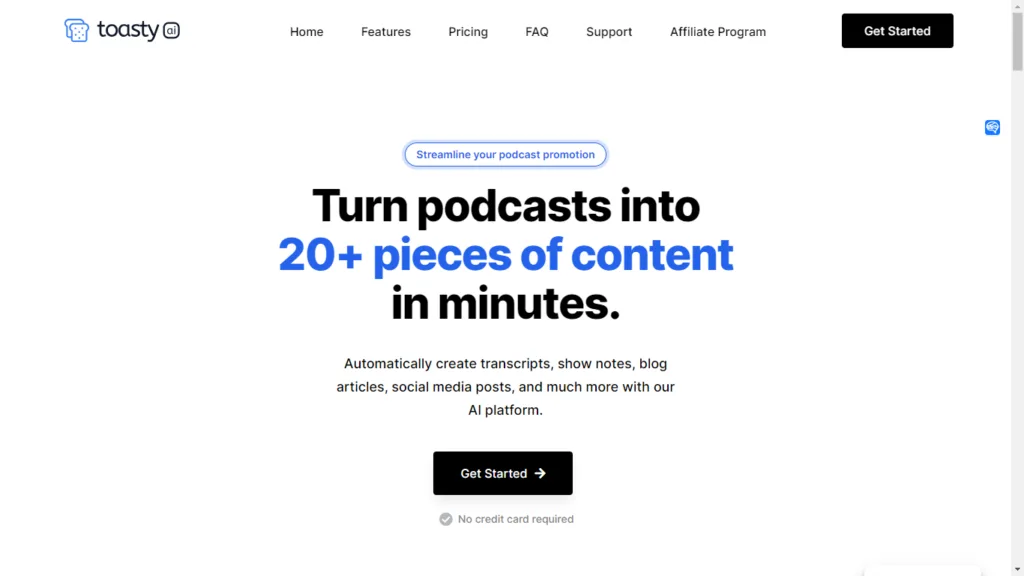 Toasty Ai-Automatically create social posts