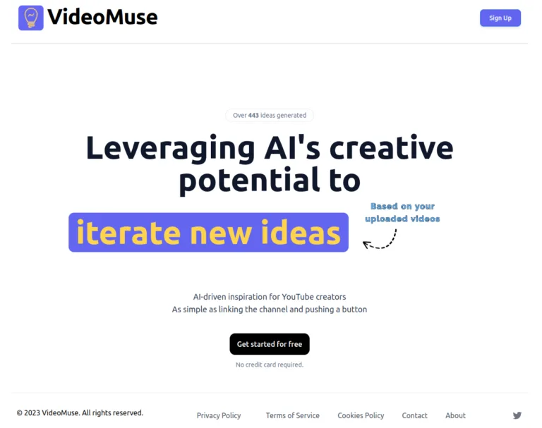 VideoMuse-Generate new video ideas based on current uploads-Free-AI-tools-directory-Victrays