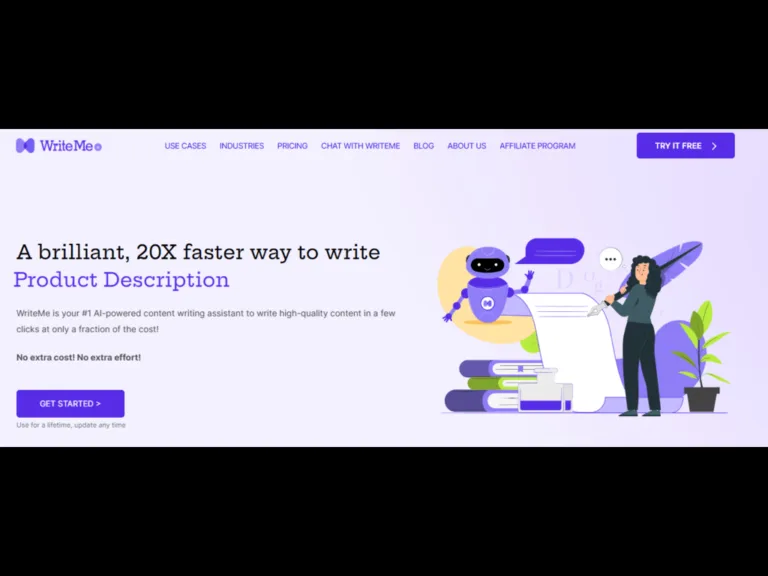 WriteMe-WriteMe is an AI writing tool that came into existence with the deployment of the powerful GPT-2 and GPT-3 natural language processing technologies. Since the content creation industry is now focused on value addition and content scaling