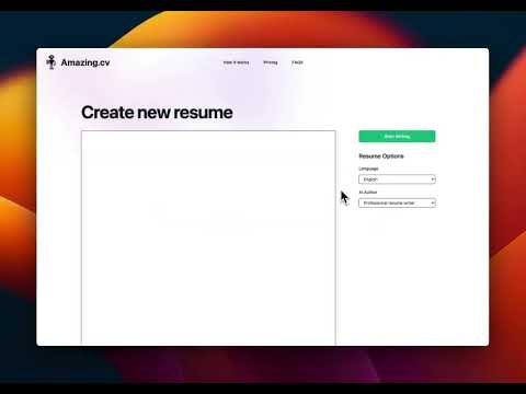Amazing CV Amazing CV: Revolutionize your job hunt with our AI-powered resume builder. Transform existing CVs into professional masterpieces in minutes. Tailored