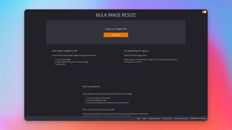 Bulk Image Resize Auto-resize images in bulk