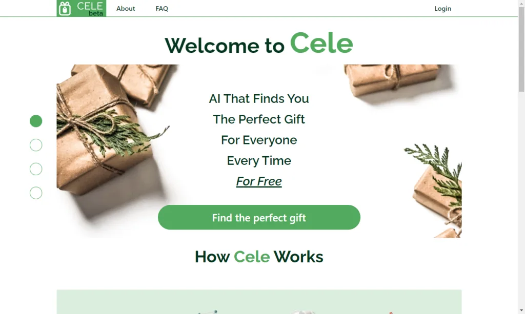 Cele AI that suggests personalized gift ideas for anyone and everyone