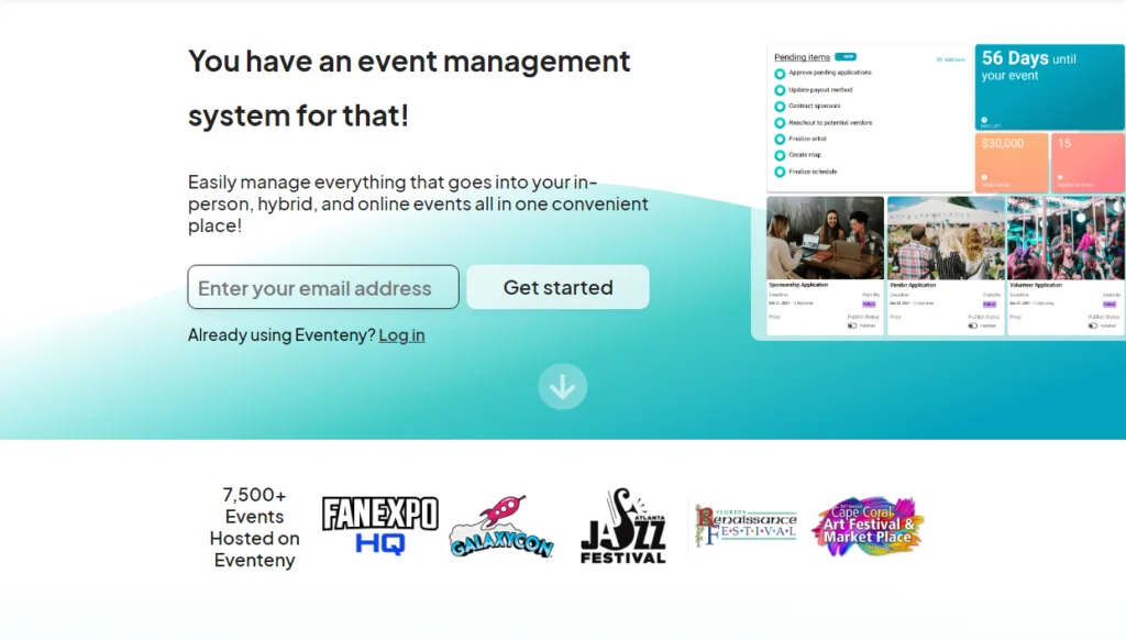 Eventeny A platform for event organizers to build events. Manage your vendors