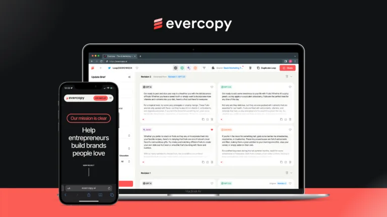 Evercopy AI Marketing Copywriter that creates high-performing contents tailored to your brand voice and objectives. Evercopy helps brand to grow organically on autopilot.