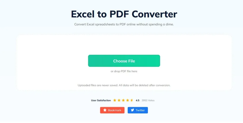 Excel to PDF Converter Free convert Excel files to PDF online in seconds. No login or download requirements. find Free AI tools list directory Victrays
