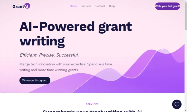 GrantAI GrantAI helps people write grants faster and more effectively. Our grant writing copilot helps individual grant writers and teams collaborate on and complete winning grants to help people win more funding. find Free AI tools list directory Victrays