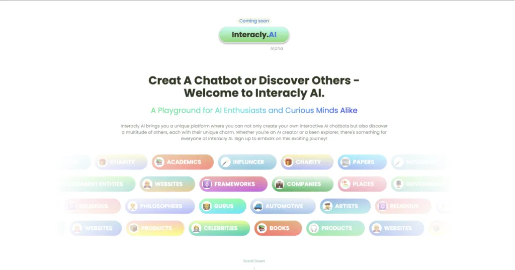 Interacly AI Interacly AI: Dive into a universe of interactive bots spanning 25+ domains. Engage