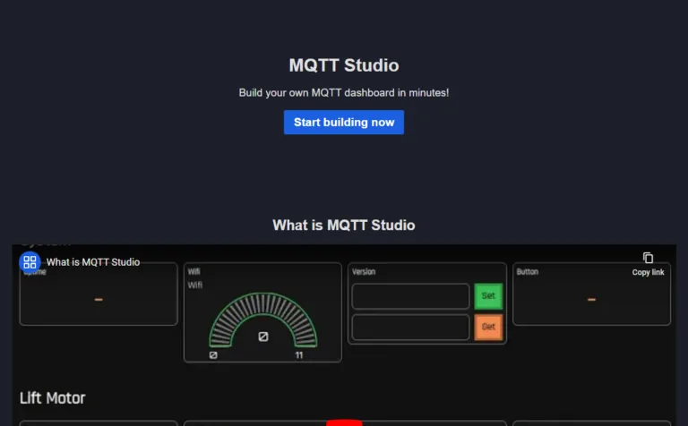 MQTT Studio MQTT Studio is a powerful web-based tool that empowers you to effortlessly create stunning dashboards for your IoT data. It works with most used IoT protocol MQTT. find Free AI tools list directory Victrays