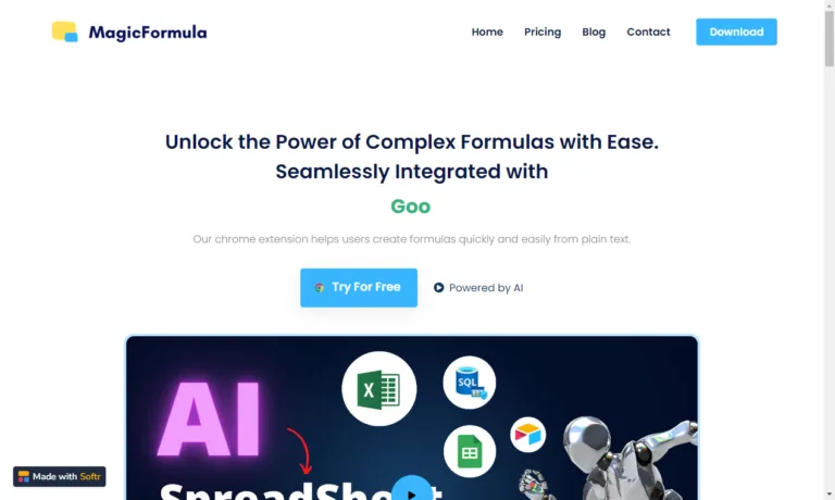 MagicFormula The all-in-one Chrome Extension unlocking the full potential of your data analyst activities across Excel