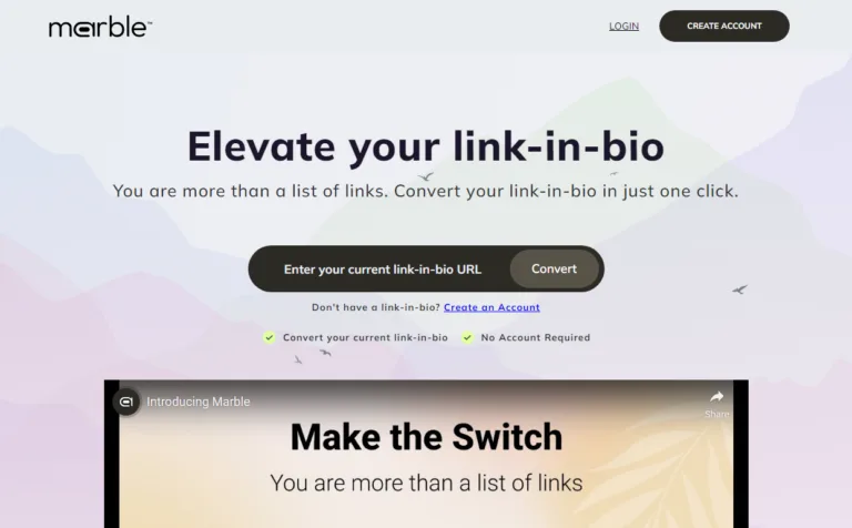 Marble Bio Marble is the only app that connects all your links
