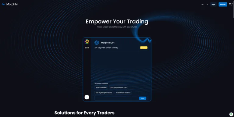 Morphlin Morphlin is an AI-based tool designed to empower traders by providing them with effective lending strategies