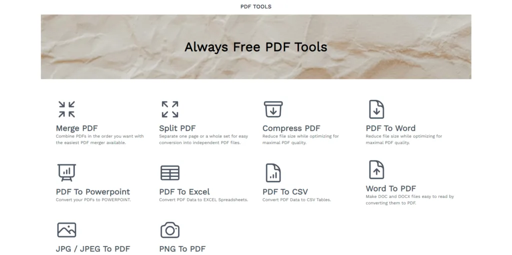 PDF Tools Explore our comprehensive PDF Tools application