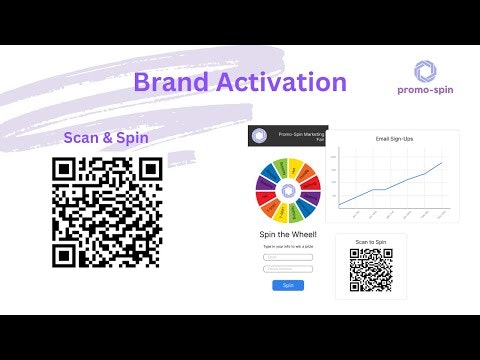 Promo-Spin Promo-Spin is brand activation and lead retrieval tool that helps businesses collect information from attendees at in-person events. Create custom games linked to QR codes and incentivize users to provide you their email