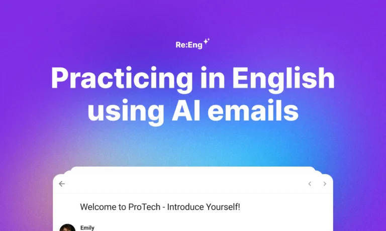 Re:Eng Are you looking to take your English proficiency to the next level? We're excited to introduce our innovative learning tool designed to help you practice English in a practical and engaging manner.