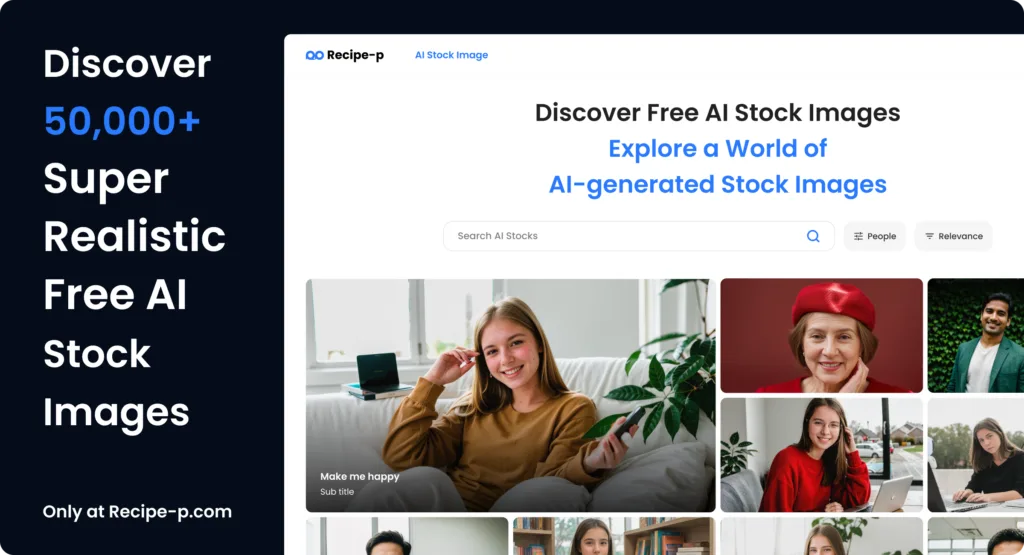 Recipe-p Recipe-p offers AI-created human portraits for free.