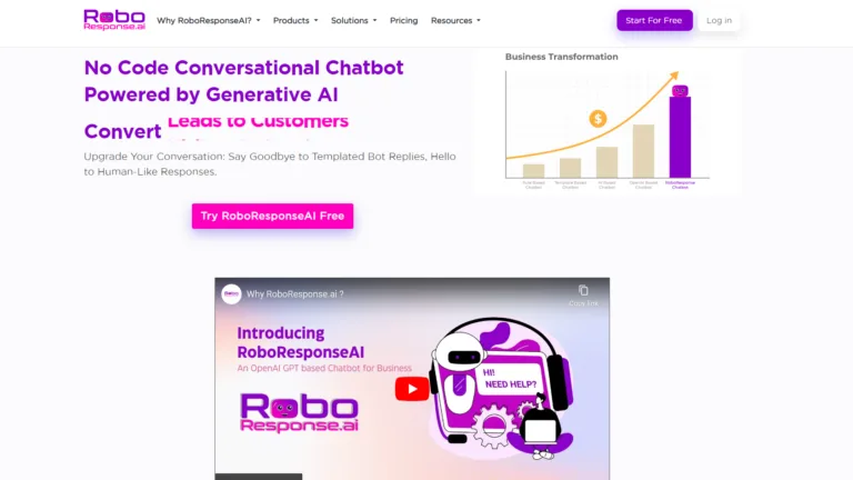 RoboResponseAI RoboResponseAI is an advanced SaaS chatbot powered by the OpenAI GPT tech stack.