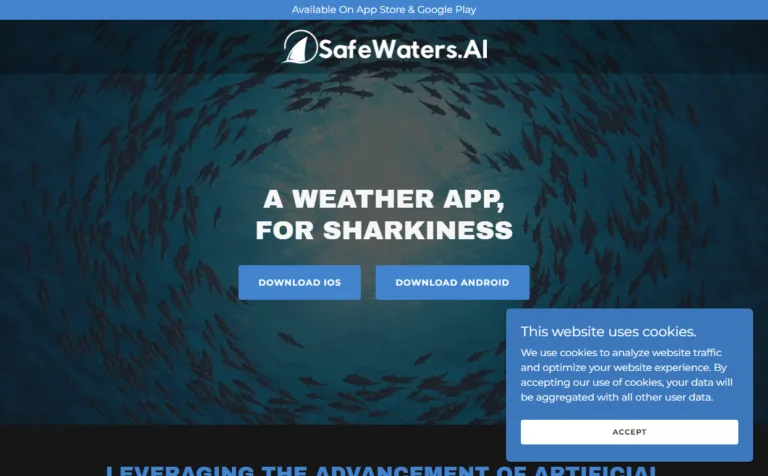 SafeWaters.ai Trained on 200+ years of shark attack and marine weather data