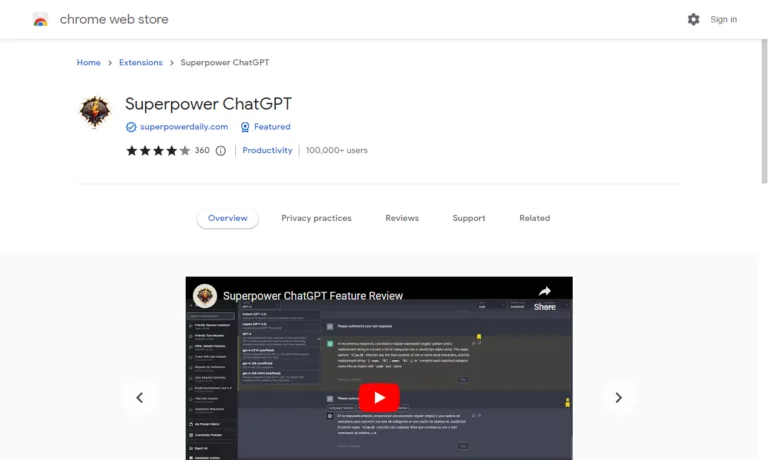 Superpower ChatGPT ChatGPT with superpowers! Sync/search history locally