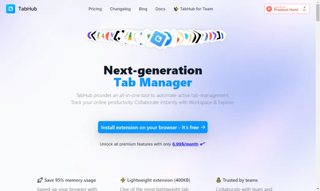 TabHub TabHub is a next-generation tab manager. Manage tabs