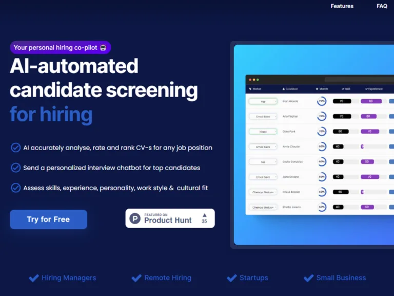Talentscreener The future of hiring with AI co-pilot goes beyond simple keyword matching. Talentscreener accurately analyzes resumes