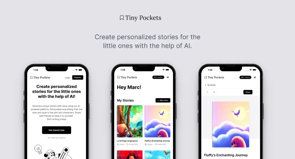 Tiny Pockets Open the doors to a world where the creativity of adults and children merges into magical stories with Tiny Pockets. Our tool transforms the thoughts of both adults and children into astonishing narratives. find Free AI tools list directory Victrays
