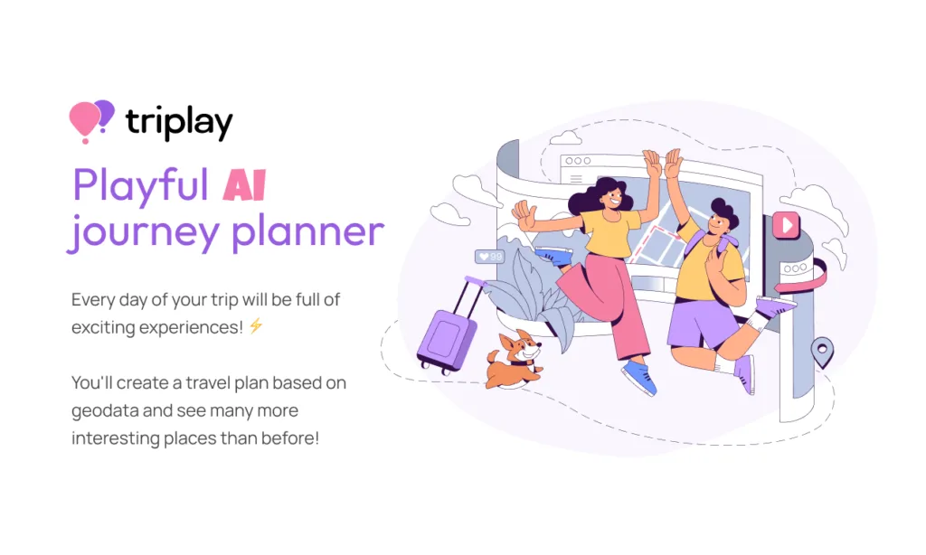 Triplay Triplay is a journey planner that allows you to create intelligent travel plans to anywhere in the world. We offer the ability to quickly create an intelligent geodata-driven travel plan that perfectly matches your interests! find Free AI tools list directory Victrays