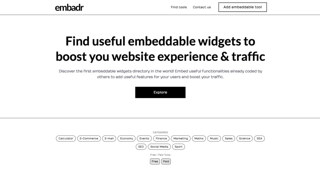 embadr embadr is the first library to bring together all the widgets you can embed free of charge on your website.