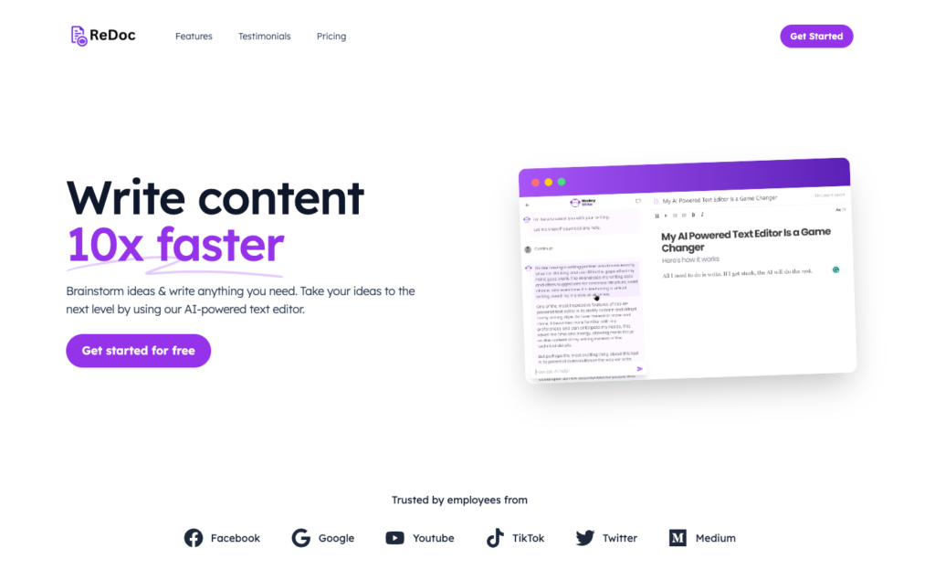 Redoc.ai Ditch Google Docs and Microsoft Word for our AI Alternative