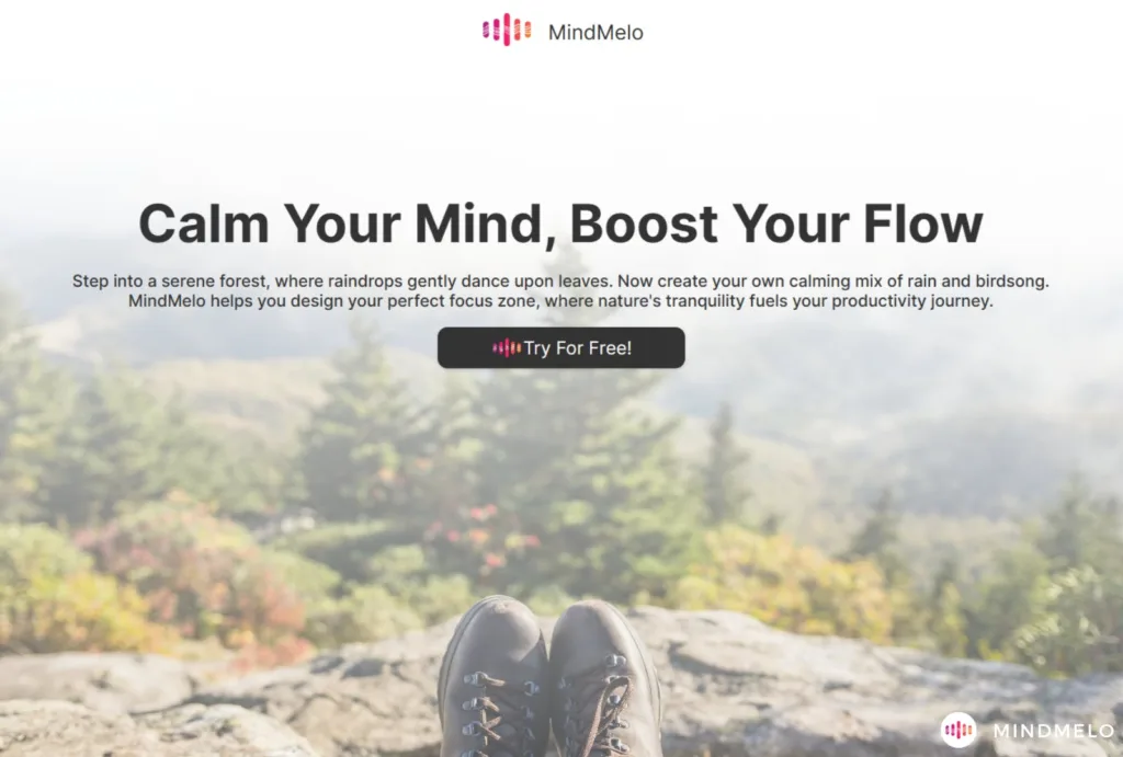 MindMelo MindMelo: Your digital companion for focus and relaxation. Mix calming sounds from 15 options to craft your ideal environment. Enjoy soothing Playlists and a work Timer. find Free AI tools list directory Victrays