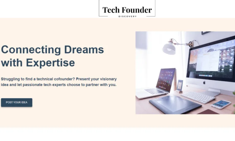 Tech Founder Discovery Tech Founder Discovery is a Match Maker for non-technical and technical cofounders.
