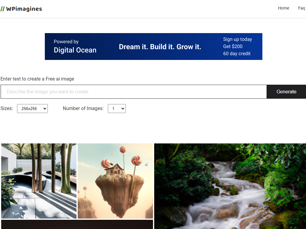 // WPimagines A free text to image generator where you can download the images. find Free AI tools list directory Victrays