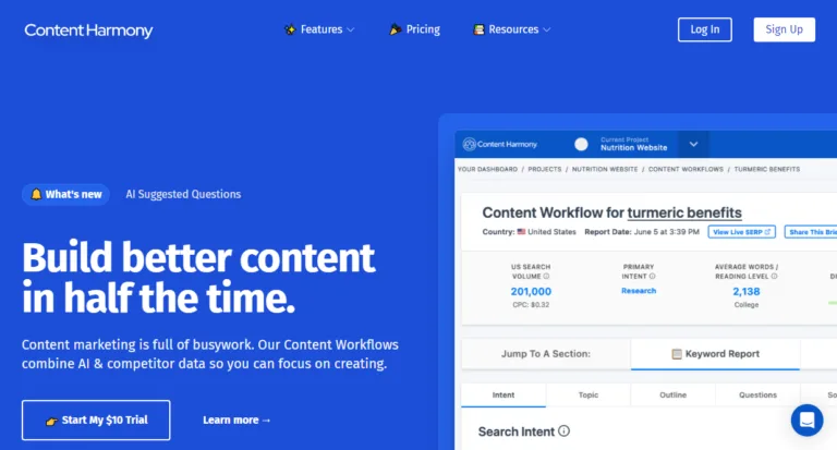 Featured tools Content Harmony Content Harmony makes it easier to build high performance content marketing
