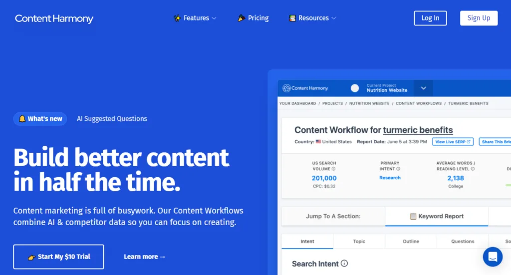 Content Harmony Content Harmony makes it easier to build high performance content marketing