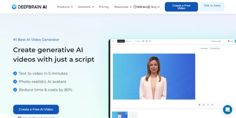 Deepbrain AI Create AI-generated videos quickly using simple text. Amazing