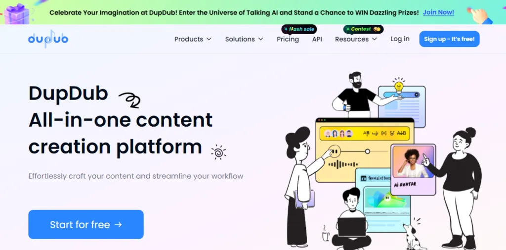 DupDub Enhance your content with DupDub's suite of AI-powered tools for voiceover