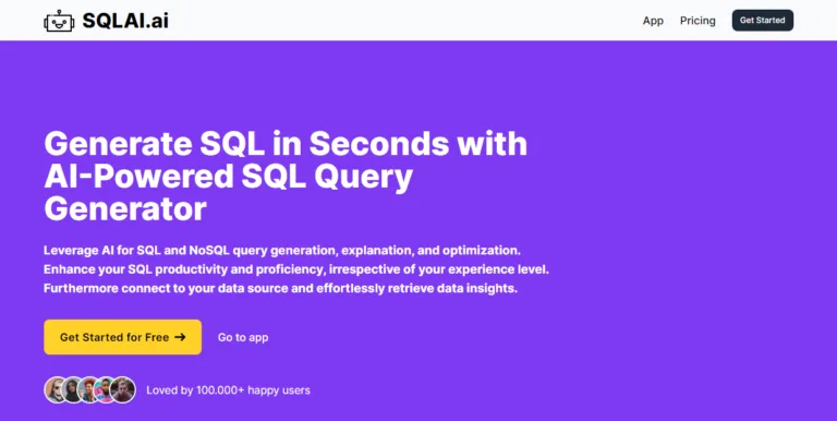 Featured tools SQLAI Ai Professional AI-powered SQL and NoSQL generator with free tier. AI