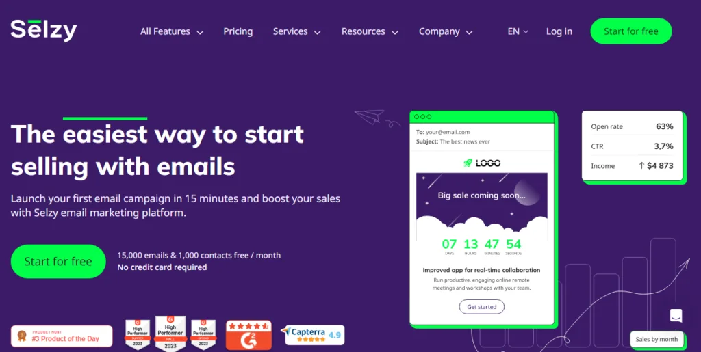Selzy - Send professional bulk emails in no time with Selzy email marketing