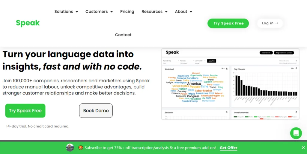 Speak Ai - Speak Ai helps marketing and research teams turn unstructured audio