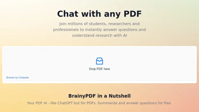 Featured tools BrainyPDF With BrainyPDF Chat with any PDF!Join millions of students