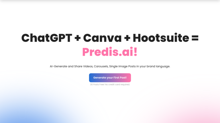 Featured tools Predis Predis is an AI marketing tool for social media helping businesses make