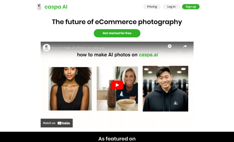 Featured tools Caspa.ai Create & customise AI product photos in minutes using caspa AI. Generate
