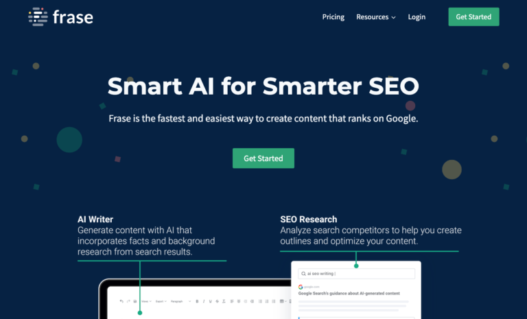 Featured tools Frase Frase is the fastest and easiest way to create content that ranks on Google.