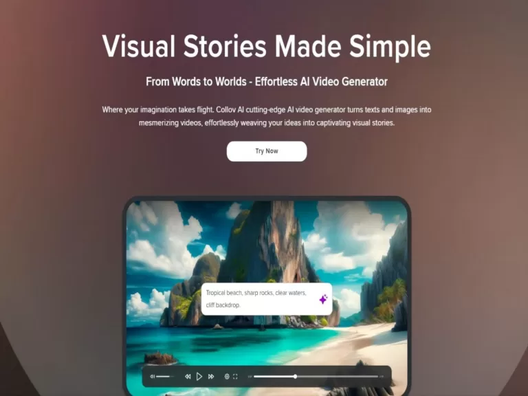 AI Video Generator By Collov - AI-video generator from Collov AI turns texts and images into mesmerizing videos