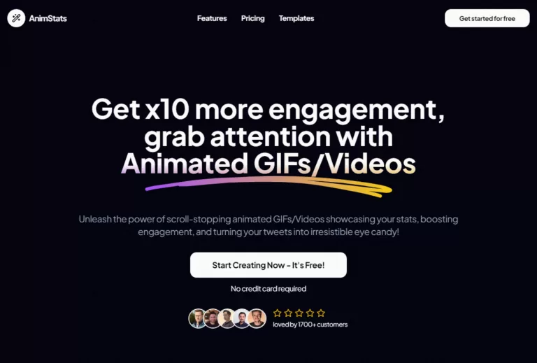 AnimStats - AnimStats is a website that allows you to create scroll-stopping visuals to boost engagement and impress your audience. With AnimStats