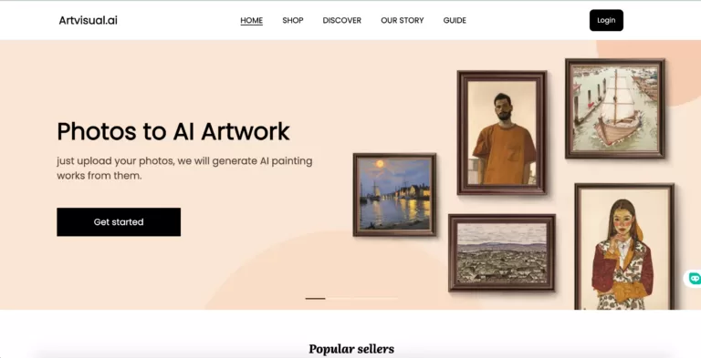Artvisual - Artvisual.ai is an AI art maker tool that allows users to upload their photos and generate AI paintings.With a wide range of art templates available